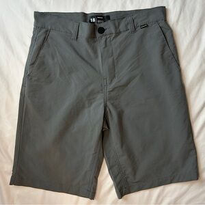 Boy’s Hurley H20 dri fit gray chino shorts